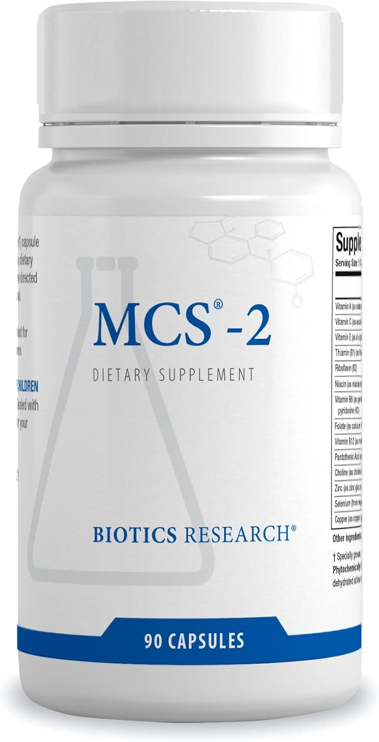 BIOTICS RESEARCH MCS-2 Apoyo Metabólico y Hepático, Fórmula Antioxidante con Cardo Mariano y Trébol Rojo, 90 Cápsulas