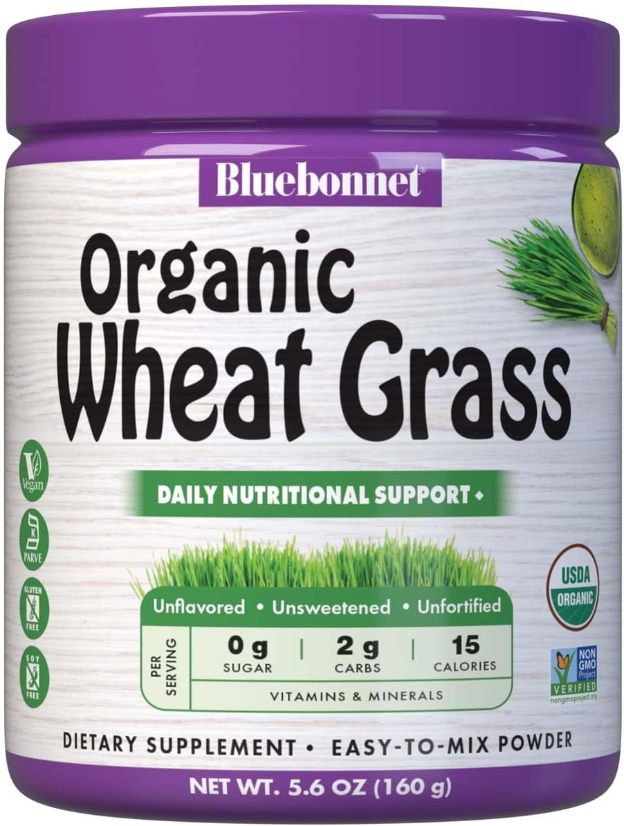 Bluebonnet Nutrition Super Earth Polvo de Hierba de Trigo Orgánico, 35 Raciones, 5.6 oz (159 g)