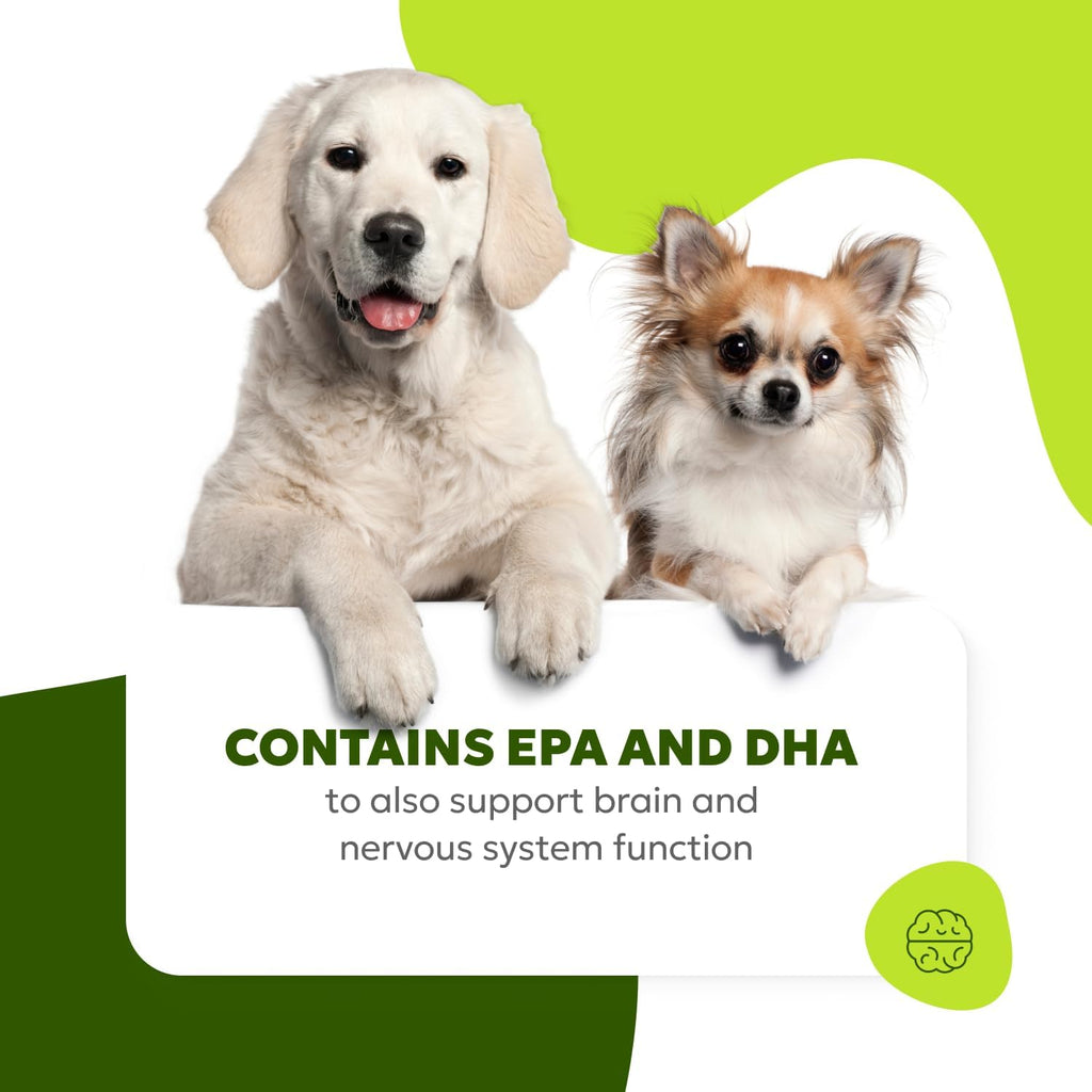 Wholesome Pet Wags – Snacks Blandos para Alivio de Alergias y Picor en Perros – Omega-3, Biotina, Colágeno – 60 uds