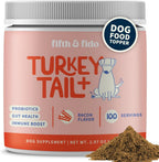 Fifth & Fido Turkey Tail Mushroom para Perros – Suplemento de Hongos con Probióticos para el Bienestar General – Fabricado en EE. UU., 100 Servicios