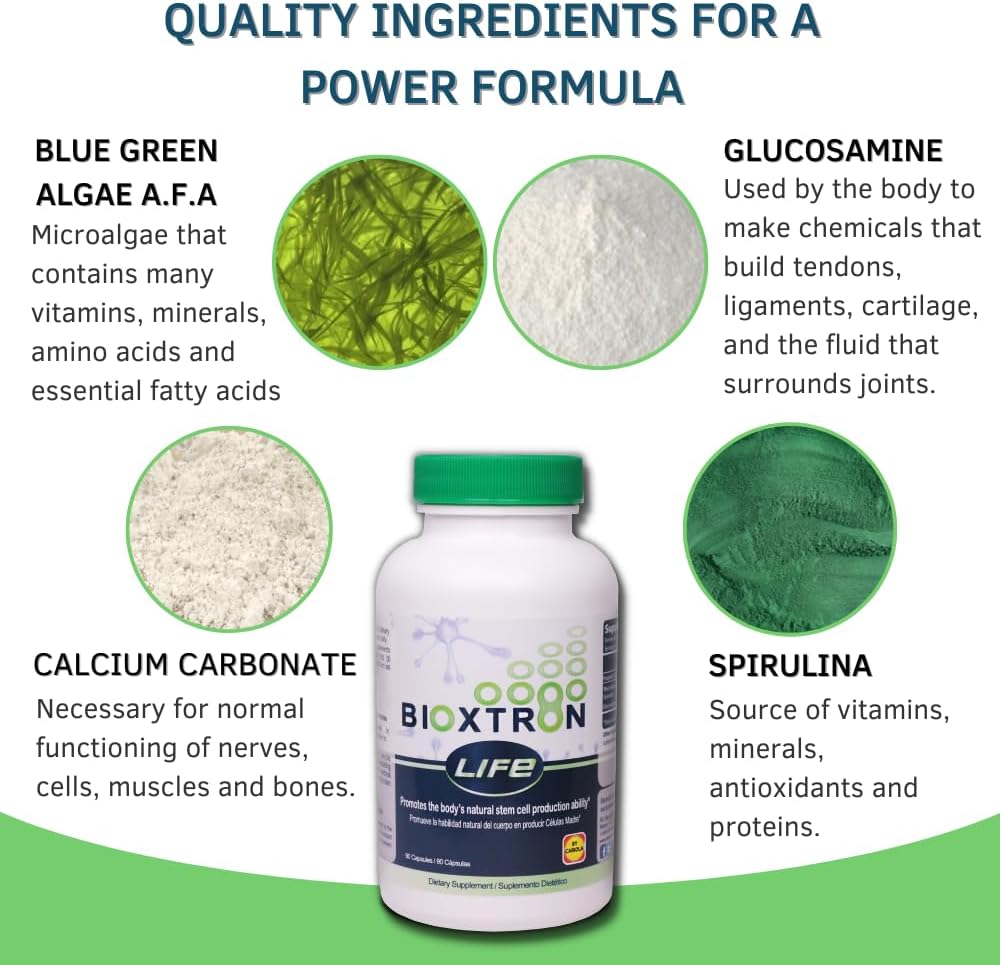 Bioxtron Life AFA Suplemento de Células Madre - 90 Cápsulas