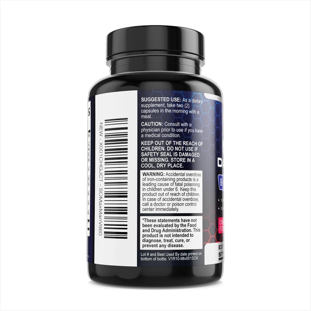 Multivitamínico para Hombres - Complejo de Vitaminas y Minerales, 60 Cápsulas