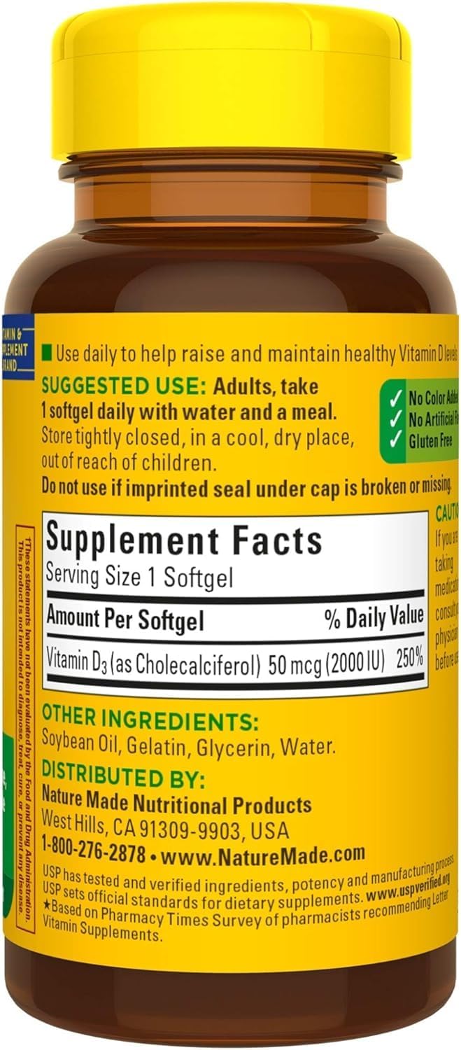 Vitamina D3 2000 UI Cápsulas Blandas – Pack de 3