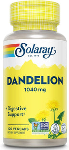 Solaray Raíz de Diente de León Orgánica, 520 mg, 100 Cápsulas
