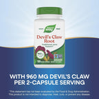 Nature's Way Garra del Diablo, Apoyo Articular Tradicional, 960 mg por Dosis de 2 Cápsulas, Sin Gluten, No-GMO, 100 Cápsulas Veganas