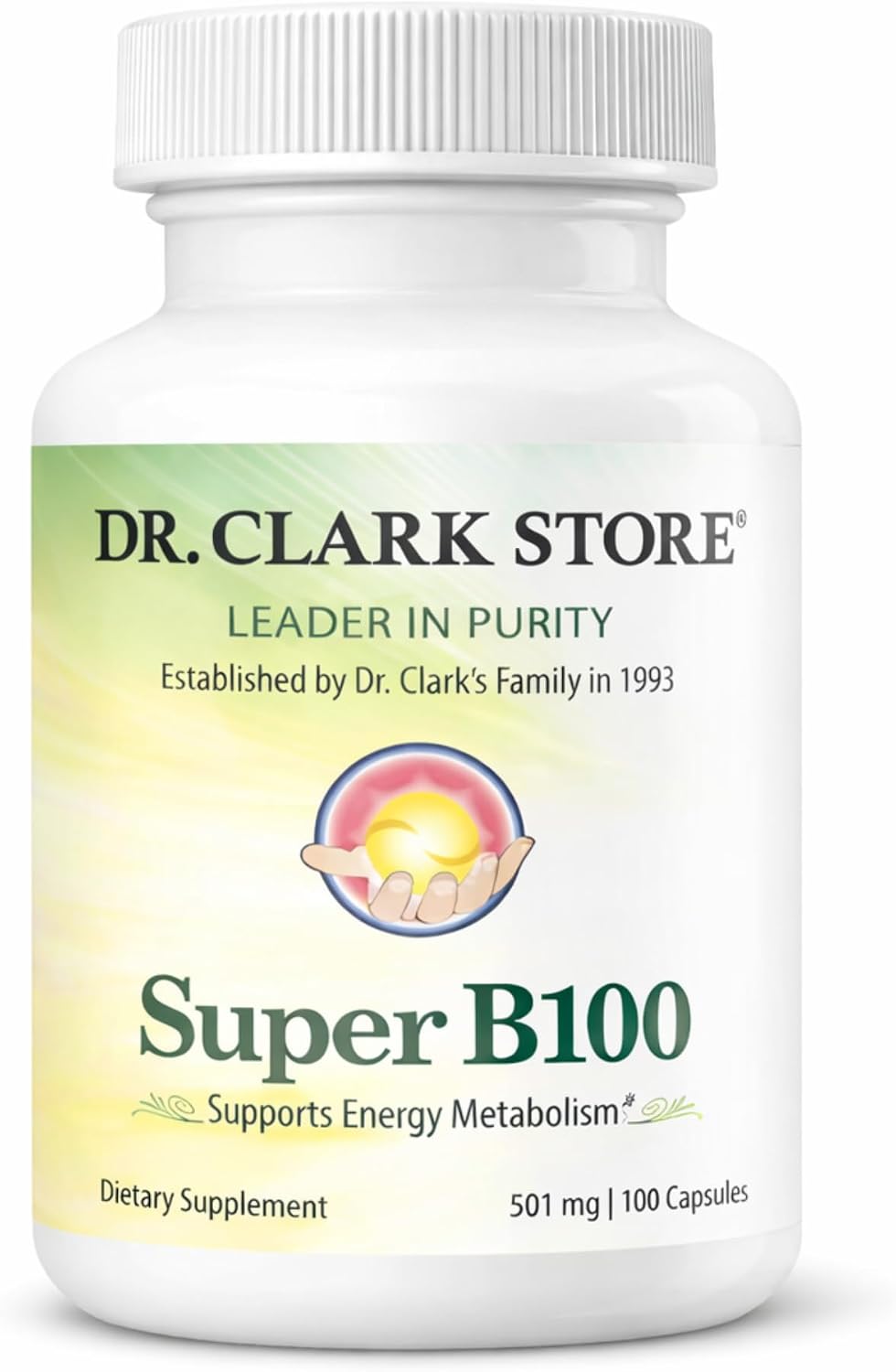 Dr Clark Store Complejo B (Super B100) – 100 Cápsulas de Gelatina con Metilcobalamina