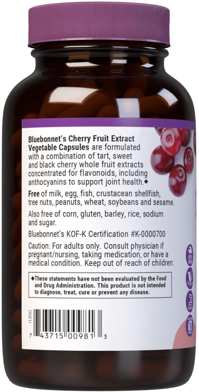 BlueBonnet Super Fruit Extracto de Cereza, 120 Cápsulas Vegetales