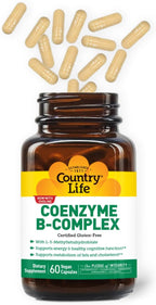 Country Life Coenzyme B-Complex, 60 Cápsulas – Apoyo Energético y Metabólico