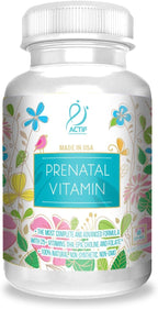 ACTIF Organic Prenatal Vitamin - Complejo Prenatal Orgánico con Omega-3, DHA y Colina, 90 Comprimidos