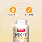 Jarrow Formulas MK-7 90 mcg – Vitamina K2 (Menaquinona-7) – 120 Cápsulas blandas