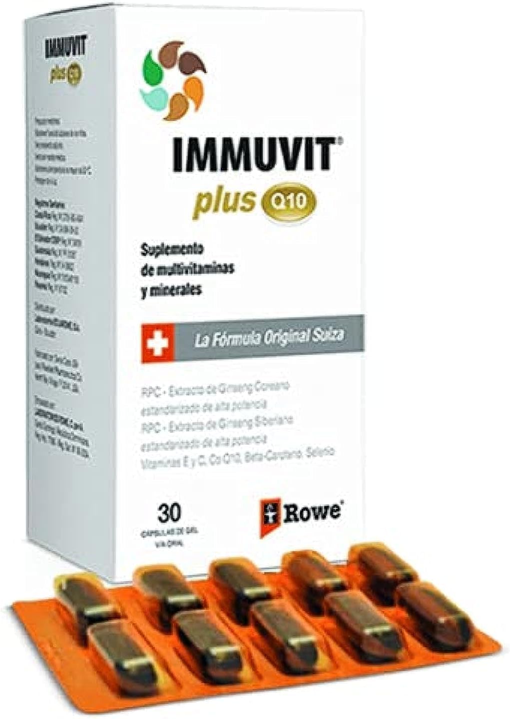 IMMUVIT Plus Q10 Multivitamínico con Ginseng y Coenzima Q10