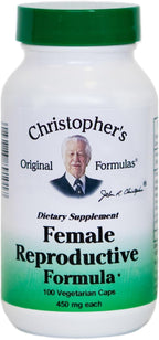 Christopher's Original Formulas Female Reproductive Formula – 100 Cápsulas Vegetarianas – Mezcla de Hierbas para la Mujer
