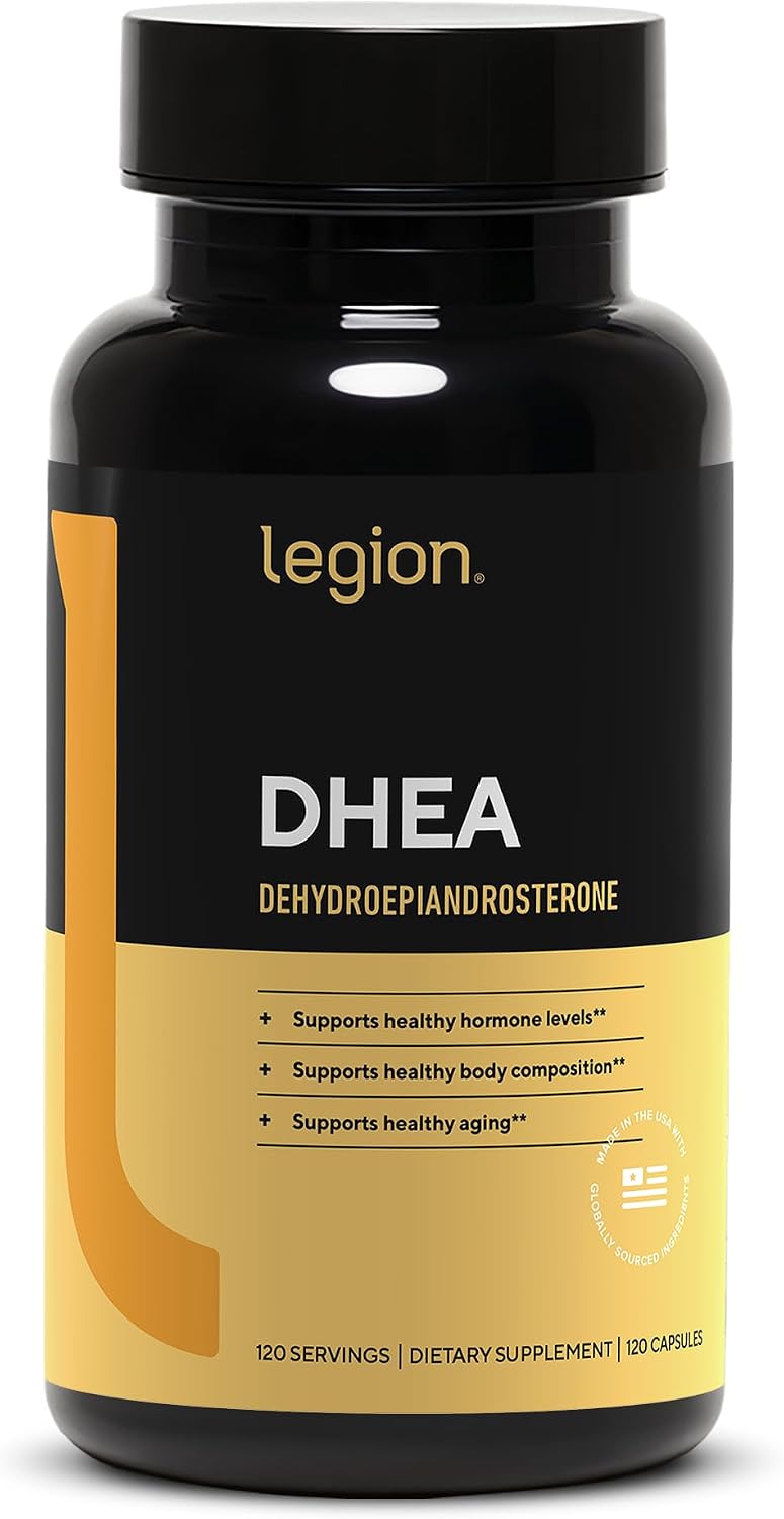 LEGION DHEA 50mg – Suplemento de DHEA para Hombres y Mujeres