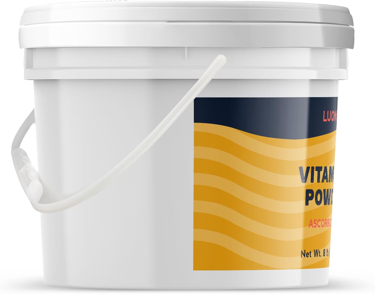 Luonix Vitamina C en Polvo, Cubo de 1 Galón, Ácido Ascórbico, Suplemento