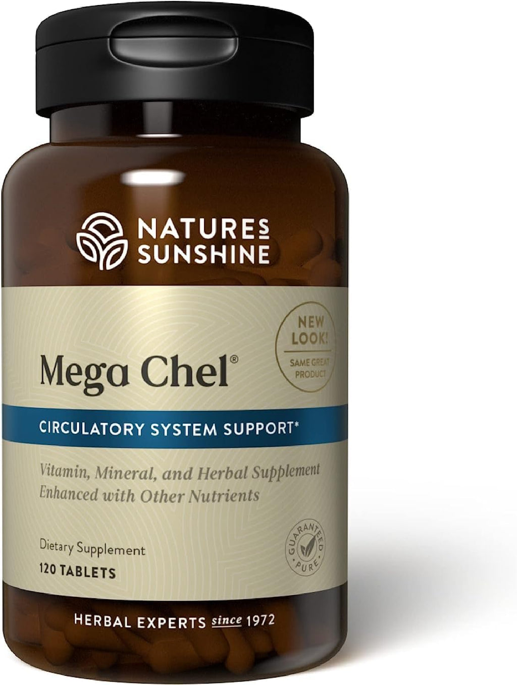 Nature's Sunshine Mega-Chel - 120 Comprimidos - Complejo Multivitamínico con Minerales y Hierbas