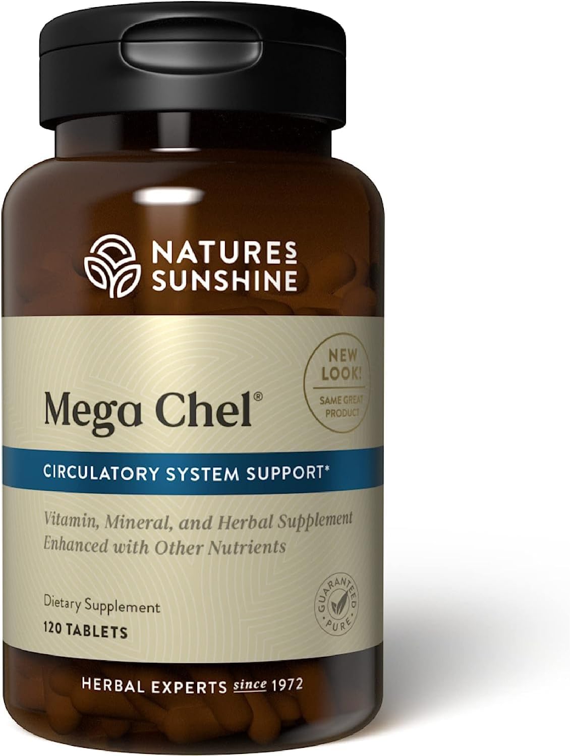 Nature's Sunshine Mega-Chel - 120 Comprimidos - Complejo Multivitamínico con Minerales y Hierbas