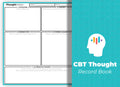 CBT Thought Record Book: Hojas de registro de pensamientos para terapia cognitivo-conductual. Perfecto para consejeros, psicólogos, psiquiatras, trabajadores sociales, terapeutas. 8.5''x6'' pulgadas. 100 páginas.