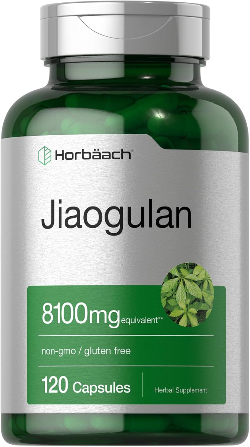Horbäach Jiaogulan Cápsulas | 120 Unidades | Extracto de Gynostemma Pentaphyllum | Suplemento para la Vitalidad y Resistencia | No Transgénico, Sin Gluten