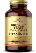 Solgar Levadura de Cerveza 7 ½ Granos con Vitamina B12 - 250 Comprimidos