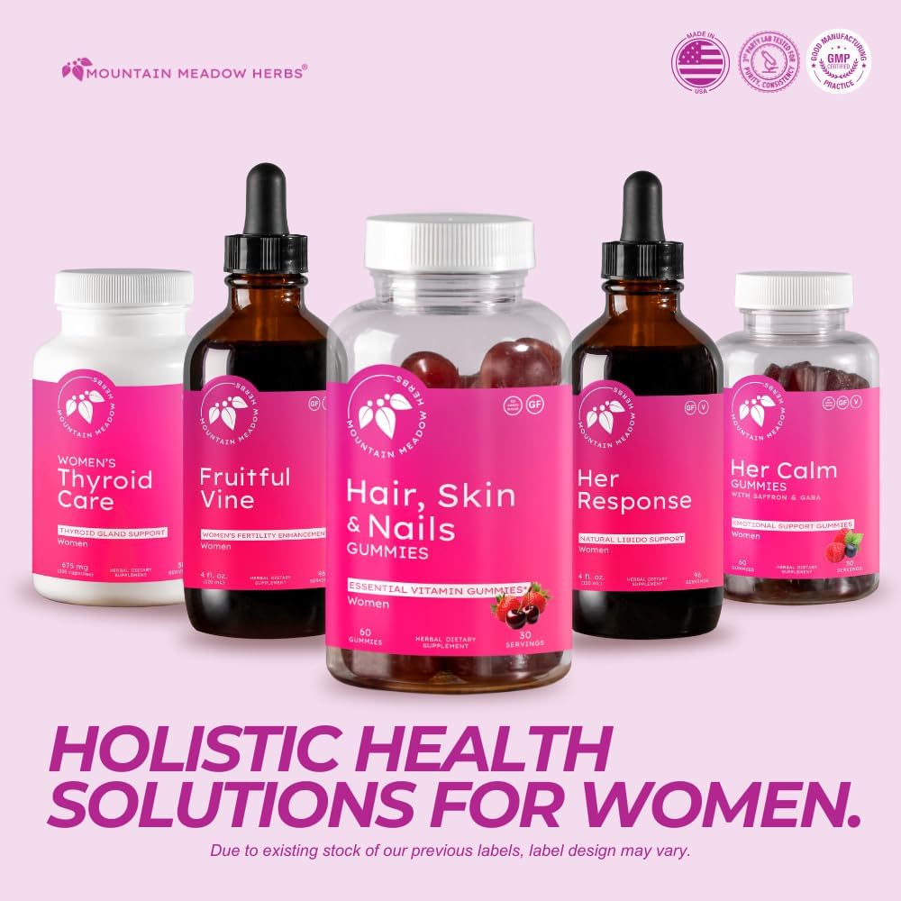 Mountain Meadow Herbs Gominolas para Cabello, Uñas y Piel con Biotina (60 unidades)
