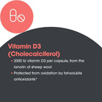 ARG Super D3 - Vitamina D3 con Vitaminas C y E - 60 Cápsulas