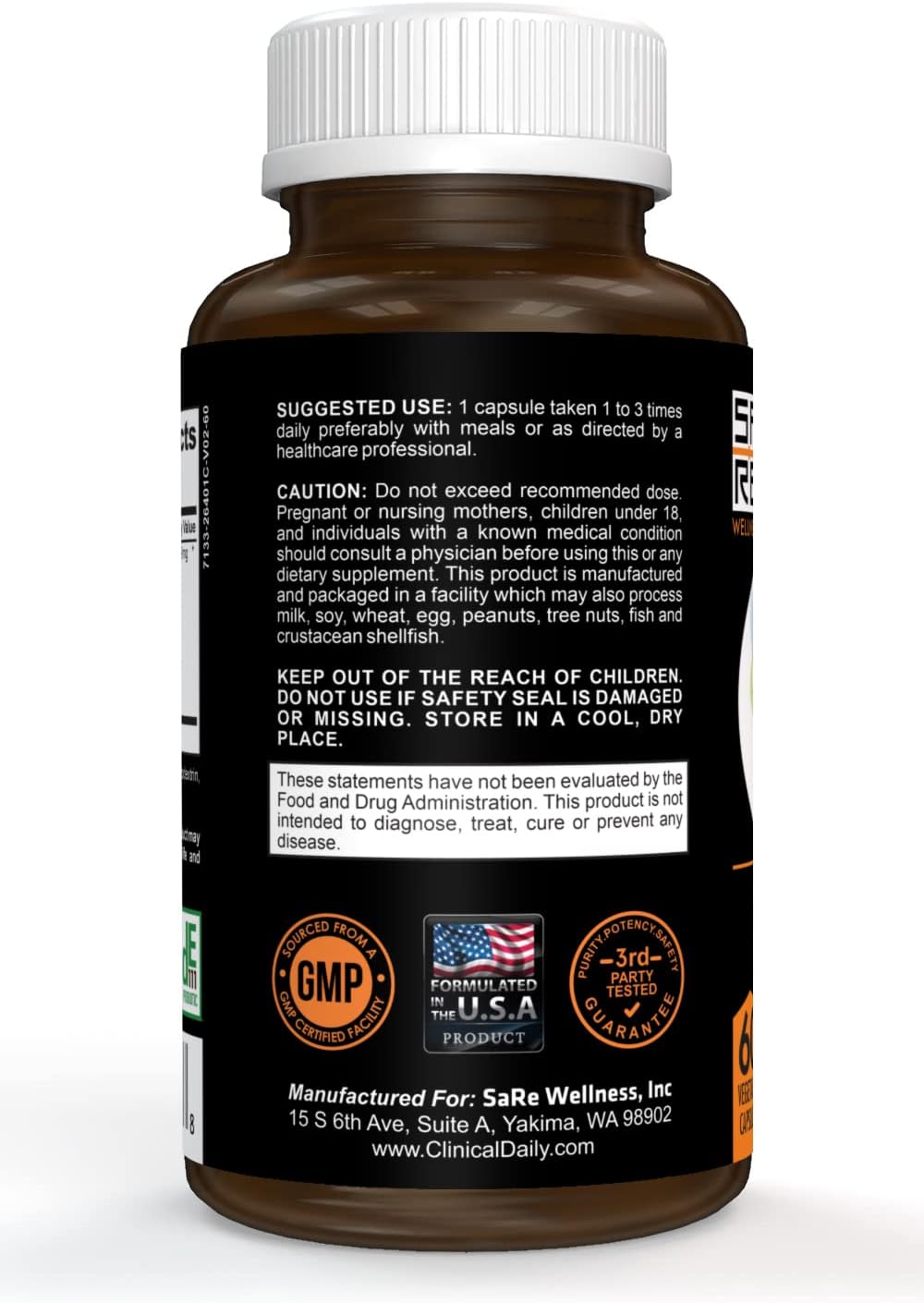 CLINICAL DAILY Smart Defense Mega Spore Probiotic - Probiótico de Esporas con Bacillus Subtilis y Lactobacillus Plantarum - 60 Cápsulas Veganas