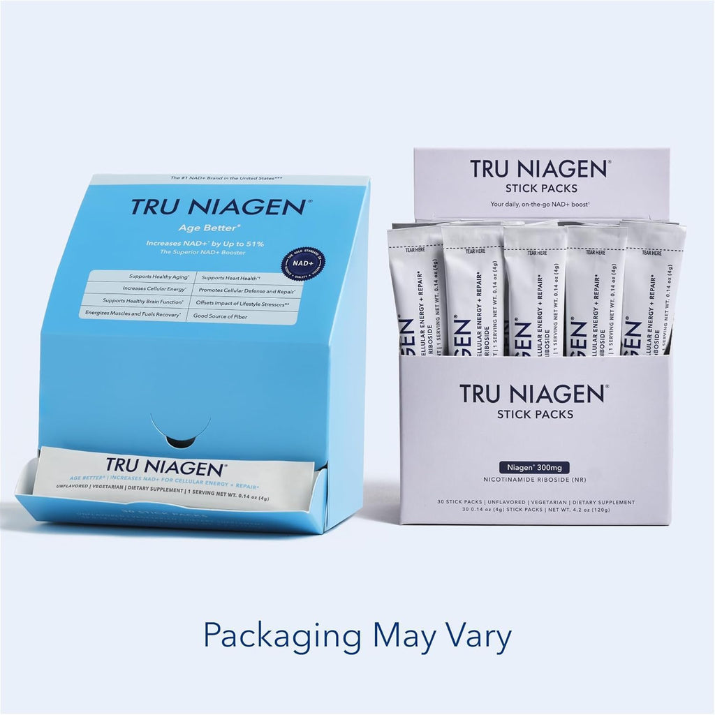 TRU NIAGEN NAD+ Booster | Nicotinamida Ribósido en Polvo para Mezclar - 30 sticks de 300 mg