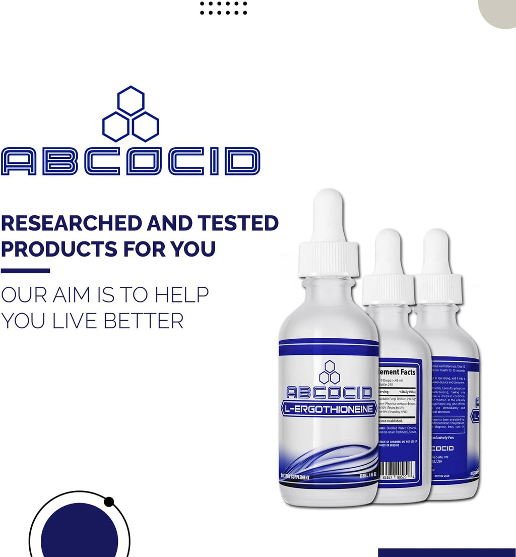 ABCOCID L-Ergotioneína Líquido 490 mg, 118 ml, 240 dosis