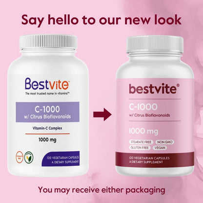 BESTVITE Vitamina C 1000mg con Bioflavonoides Cítricos - 120 Cápsulas Vegetarianas - Vegano - Sin Gluten - No GMO – Image 7