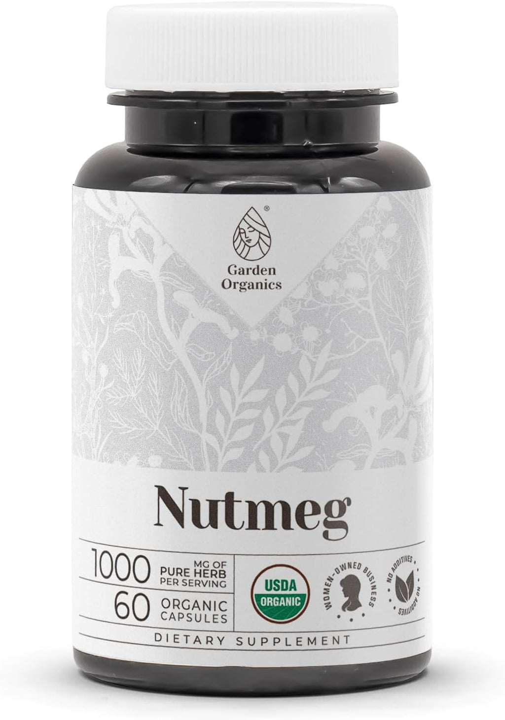 Garden Organics Nutmeg 120 Cápsulas | Suplemento Dietético de Alta Potencia