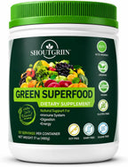 SHOUTGRIIN Green Superfood Powder - Superalimentos Verdes Orgánicos