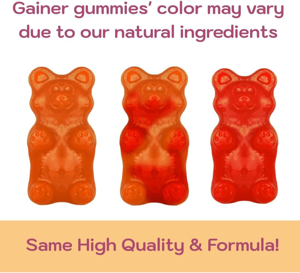 Holistic MD Gainer Gummies - Multivitamínico con L-Lisina y Vitamina B para Toda la Familia - 60 Gominolas Veganas sin Azúcar