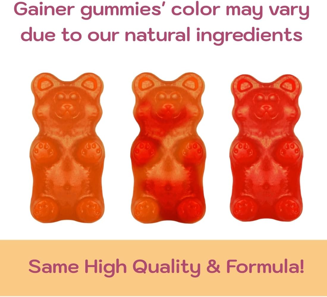 Holistic MD Gainer Gummies - Multivitamínico con L-Lisina y Vitamina B para Toda la Familia - 60 Gominolas Veganas sin Azúcar