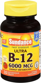 Sundance Ultra B-12 6000 mcg - Complemento alimenticio de vitamina B12