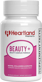 Beauty+ Complex Formula - Biotina, Colágeno y Queratina | 60 Cápsulas
