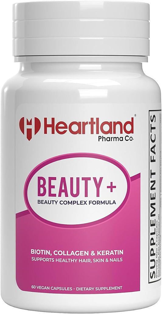 Beauty+ Complex Formula - Biotina, Colágeno y Queratina | 60 Cápsulas