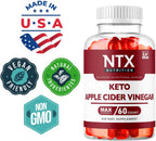 NTX Nutrition Keto Gummies - 180 Gominolas con Vinagre de Manzana (Pack de 3)