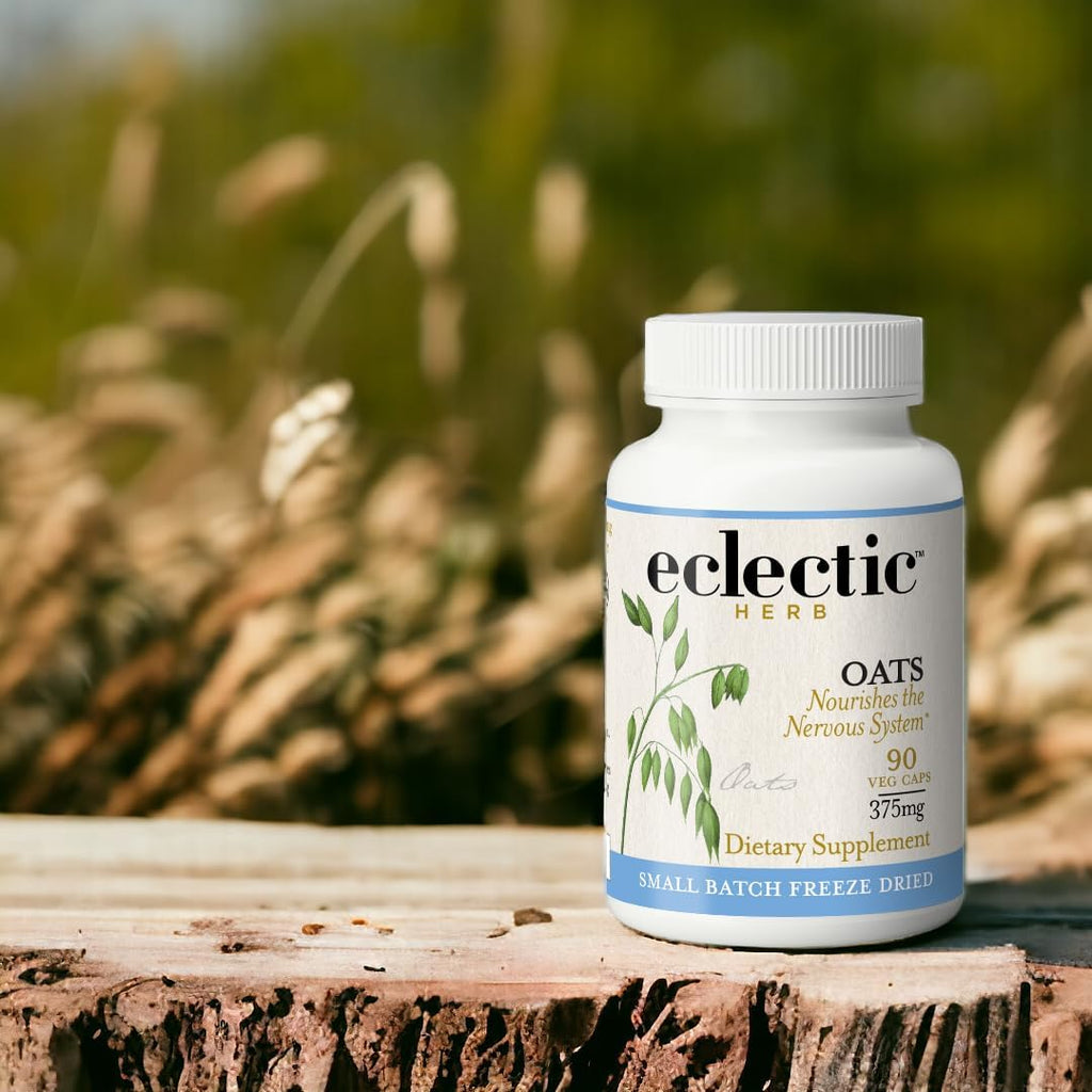 Eclectic Herb - Organic Oat Capsules (Avena Sativa) - 90 capsules of 375 mg