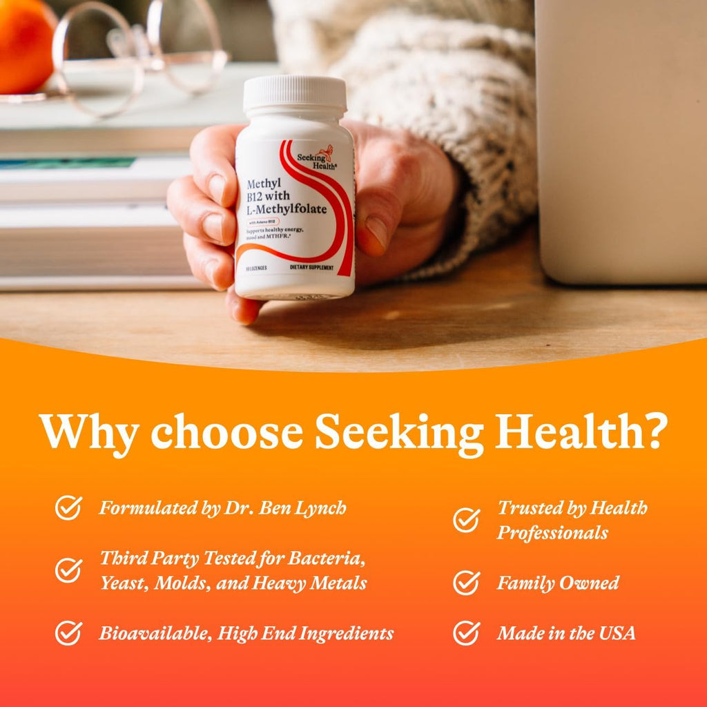 Seeking Health Methyl B12 con L-Metilfolato - 60 Pastillas