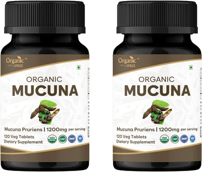 ORGANIC SPREE Comprimidos de Mucuna - USDA Orgánico, Apoya la Energía y el Bienestar General*, 120 Comprimidos - Paquete de 3 – Image 10