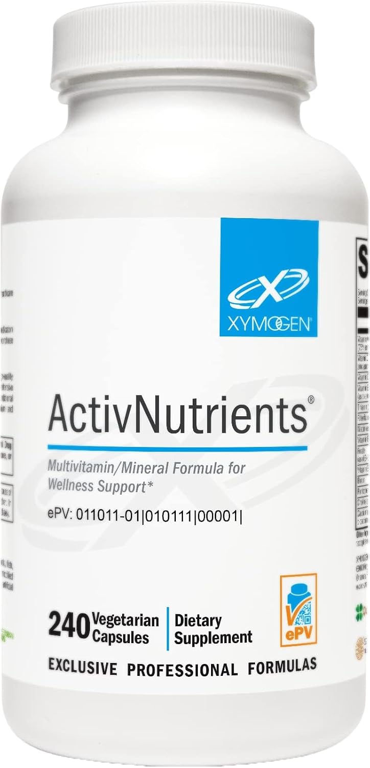 XYMOGEN ActivNutrients - Fórmula Multivitamínica y Multimineral - Apoyo para Bienestar, Inmunidad y Energía - Vitaminas B Activas y Minerales Quelados - Vegetariano, No OGM y Sin Gluten - 120 Comprimidos