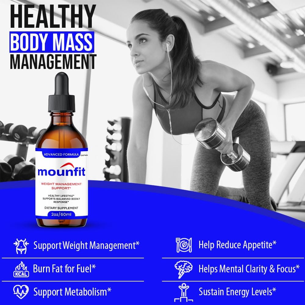 Mounfit Drops (Pack de 5) - Fórmula Natural - Suplemento Líquido para Hombres y Mujeres