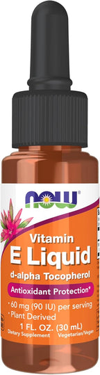 NOW Foods Vitamina E Líquida Natural (D-Alfa Tocoferol) - 1 Onza