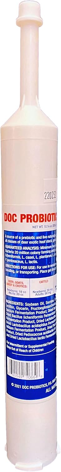 DOC PROBIOTIC Pasta Probiótica 300 cc para Ganado (Caprinos, Bovinos, Ovinos, Equinos, Porcinos, Ciervos)