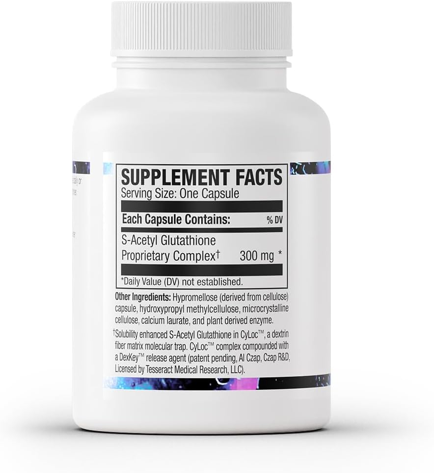 Tesseract SafeCell S-Acetil Glutatión 300mg – 60 Cápsulas Vegetarianas