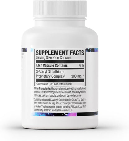 Tesseract SafeCell S-Acetil Glutatión 300mg – Liberación sostenida: La tecnología de administración CyLoc y DexKey – Image 9