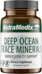 NutraMedix Deep Ocean Trace Minerals 1000mg - Suplemento Mineral y Energético - Magnesio, Zinc, Potasio, Boro, Fósforo y Manganeso - Apoyo Electrolítico (60 Cápsulas)