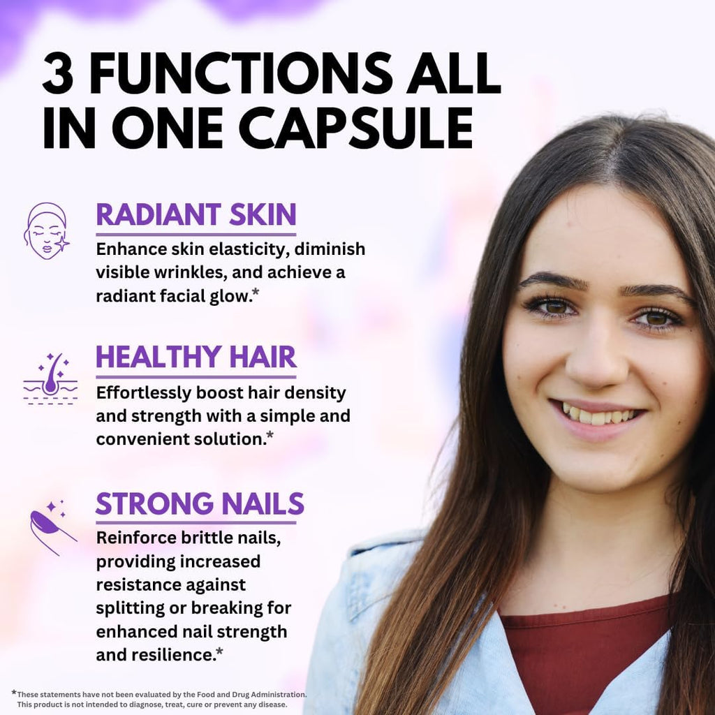 VITBOOST Biotin 25000 mcg con Ácido Hialurónico, Colágeno y Queratina – 60 Cápsulas
