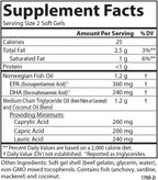 Carlson MCT & Omega-3, Coconut Oil, EPA & DHA, 60 Capsules
