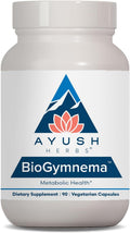Ayush Herbs BioGymnema - Suplemento metabólico con vitaminas y hierbas, 90 porciones